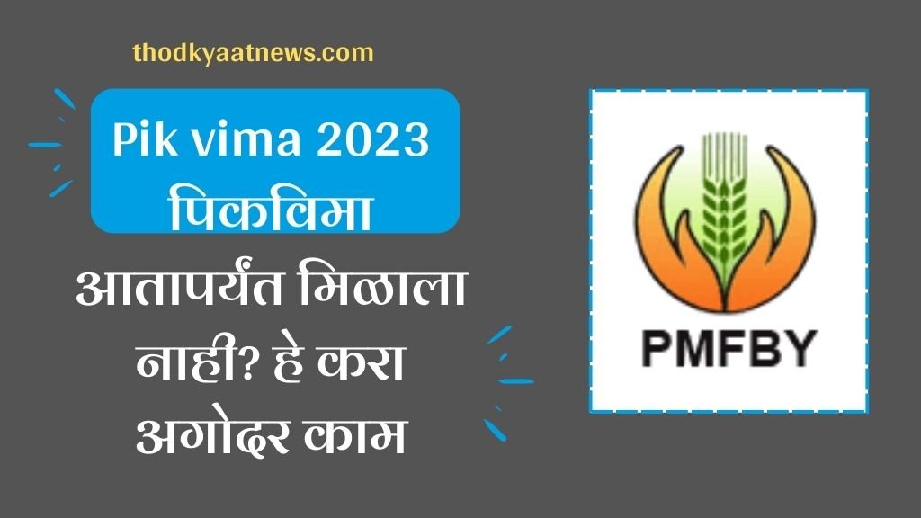 Pik vima 2023 पिकविमा आतापर्यंत मिळाला नाही? हे करा अगोदर काम  